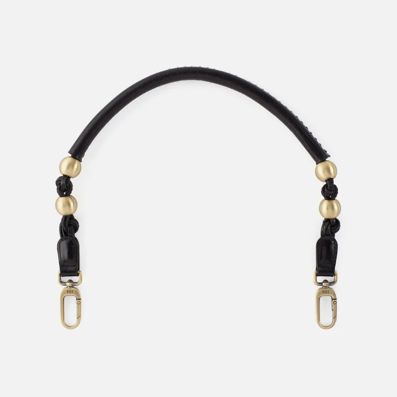 Tamborine Strap In Polished Leather - Black sold by HOBO