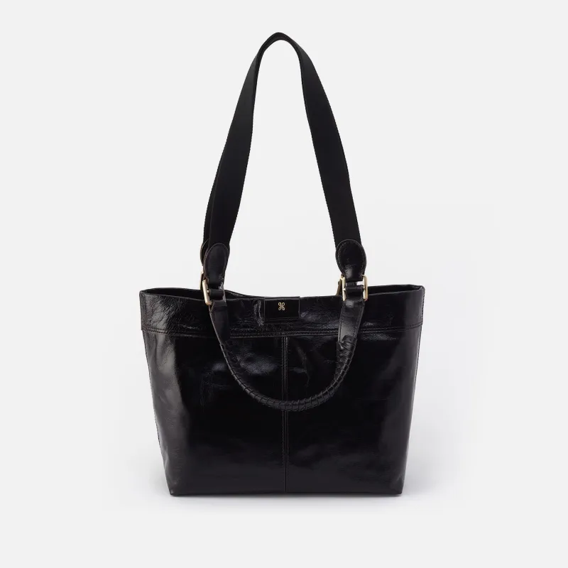 Romy Medium Tote in Polished Leather - Black sold by HOBO