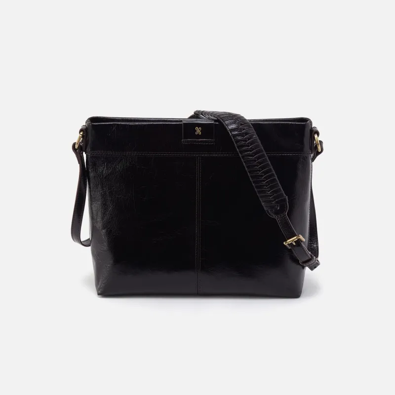 Romy Medium Crossbody in Polished Leather - Black sold by HOBO