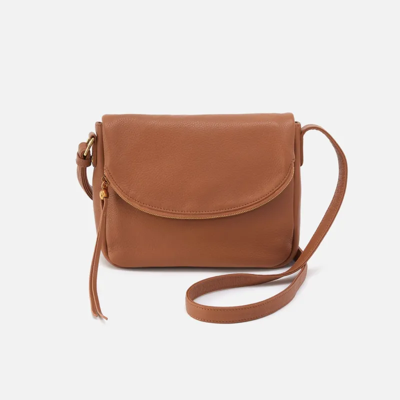 Fern Messenger Crossbody In Pebbled Leather - Warm Honey sold by HOBO