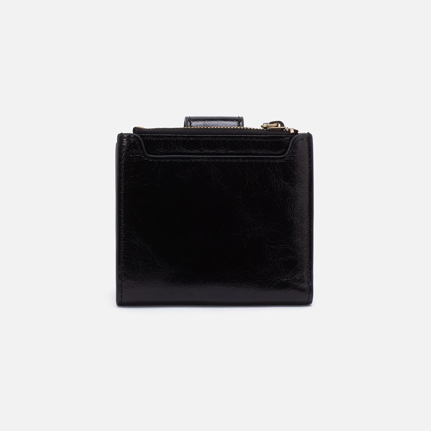 Dunn Mini Wallet In Polished Leather - Black sold by HOBO product image thumbnail 3