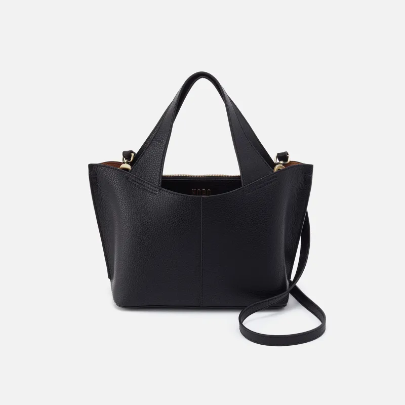 Vida Small Tote in Micro Pebbled Leather - Black sold by HOBO