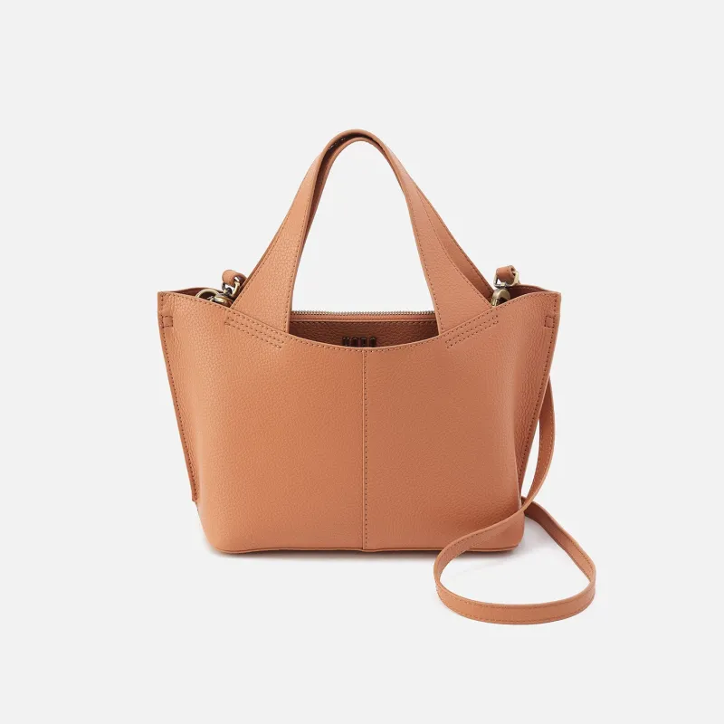 Vida Small Tote in Micro Pebbled Leather - Biscuit sold by HOBO