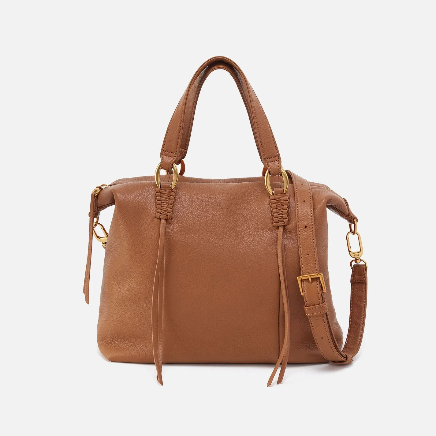 Harley Satchel In Pebbled Leather - Warm Honey sold by HOBO