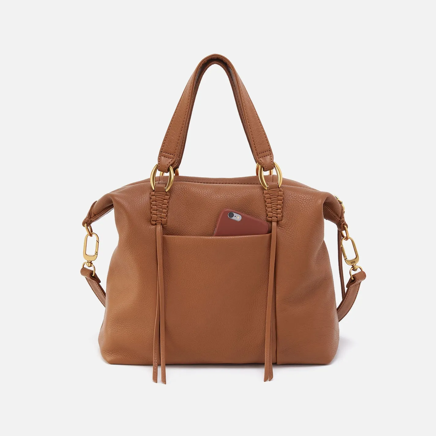 Harley Satchel In Pebbled Leather - Warm Honey sold by HOBO product image thumbnail 5