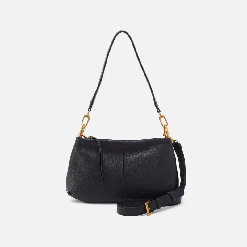 Advance Shoulder Bag in Pebbled Leather - Black sold by HOBO