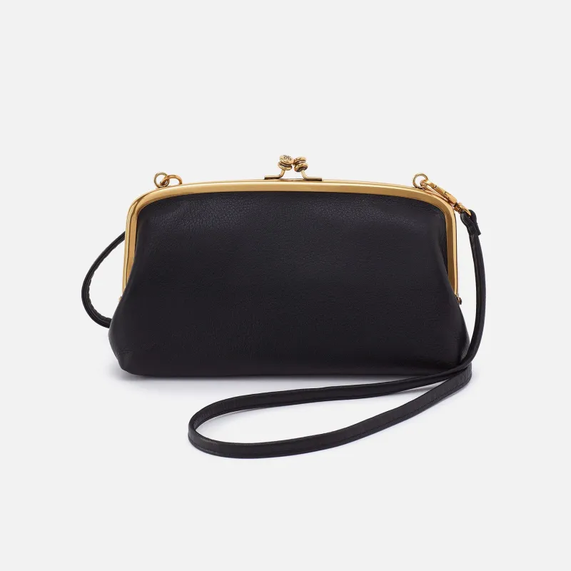 Cora Wallet Crossbody In Pebbled Leather - Black made by HOBO