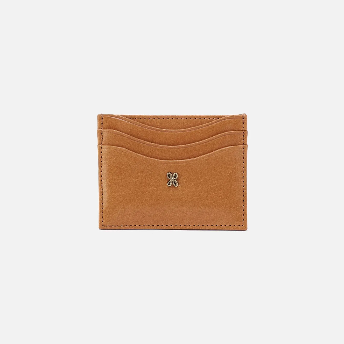 Max Card Case In Polished Leather - Natural sold by HOBO