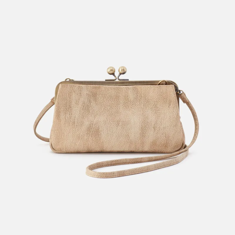 Lauren Frame Crossbody in Metallic Leather - Gold Leaf made by HOBO