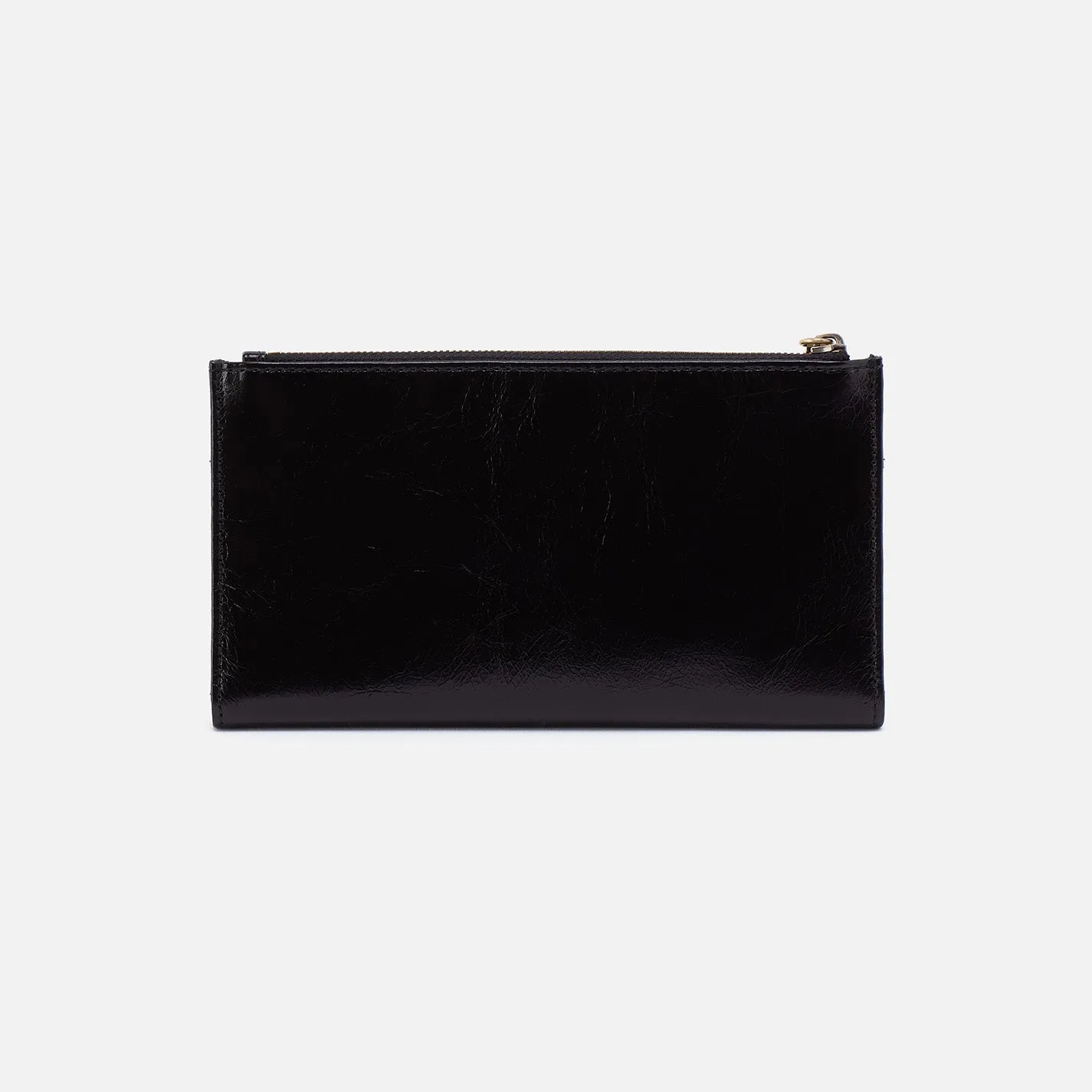 Jill Large Bifold Wallet In Polished Leather - Black sold by HOBO product image thumbnail 3