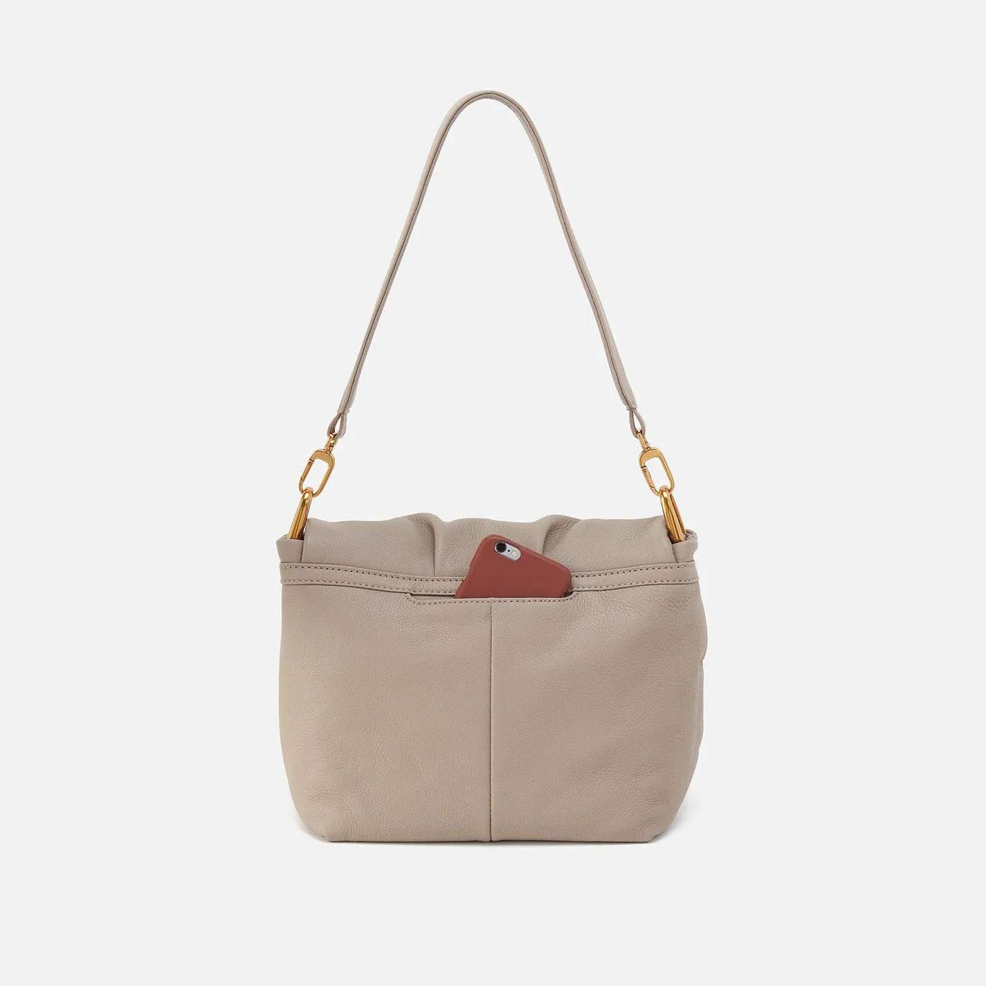 Harley Convertible Shoulder Bag In Pebbled Leather - Taupe sold by HOBO product image thumbnail 5