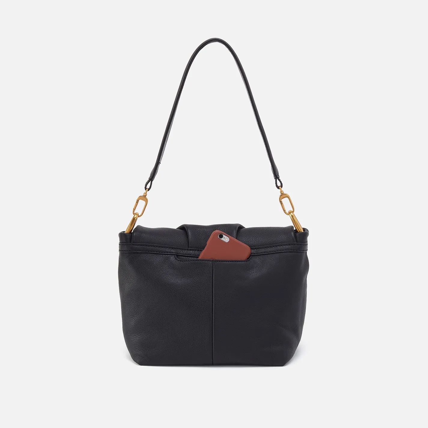 Harley Convertible Shoulder Bag in Pebbled Leather - Black sold by HOBO product image thumbnail 5