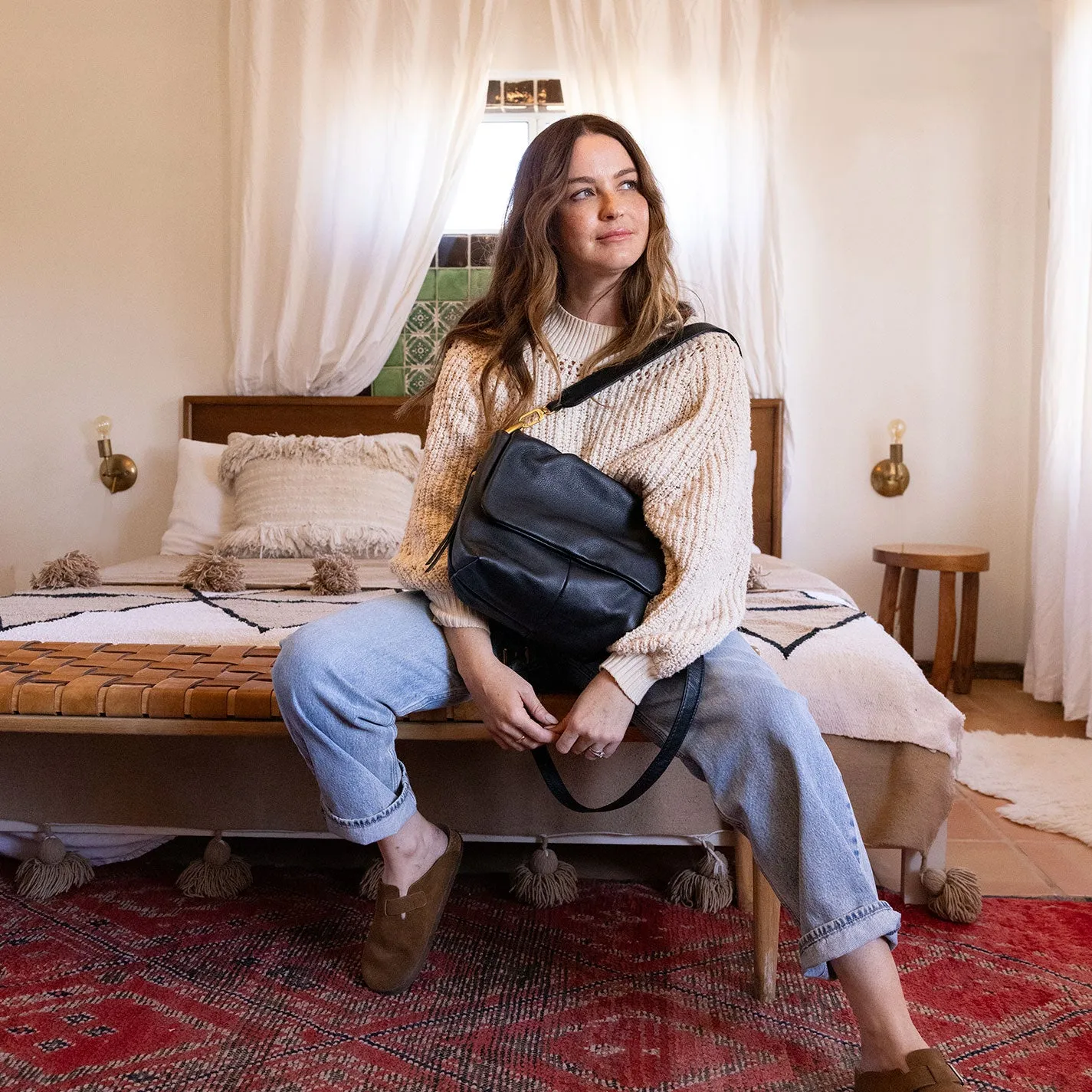 Harley Convertible Shoulder Bag in Pebbled Leather - Black sold by HOBO product image thumbnail 2