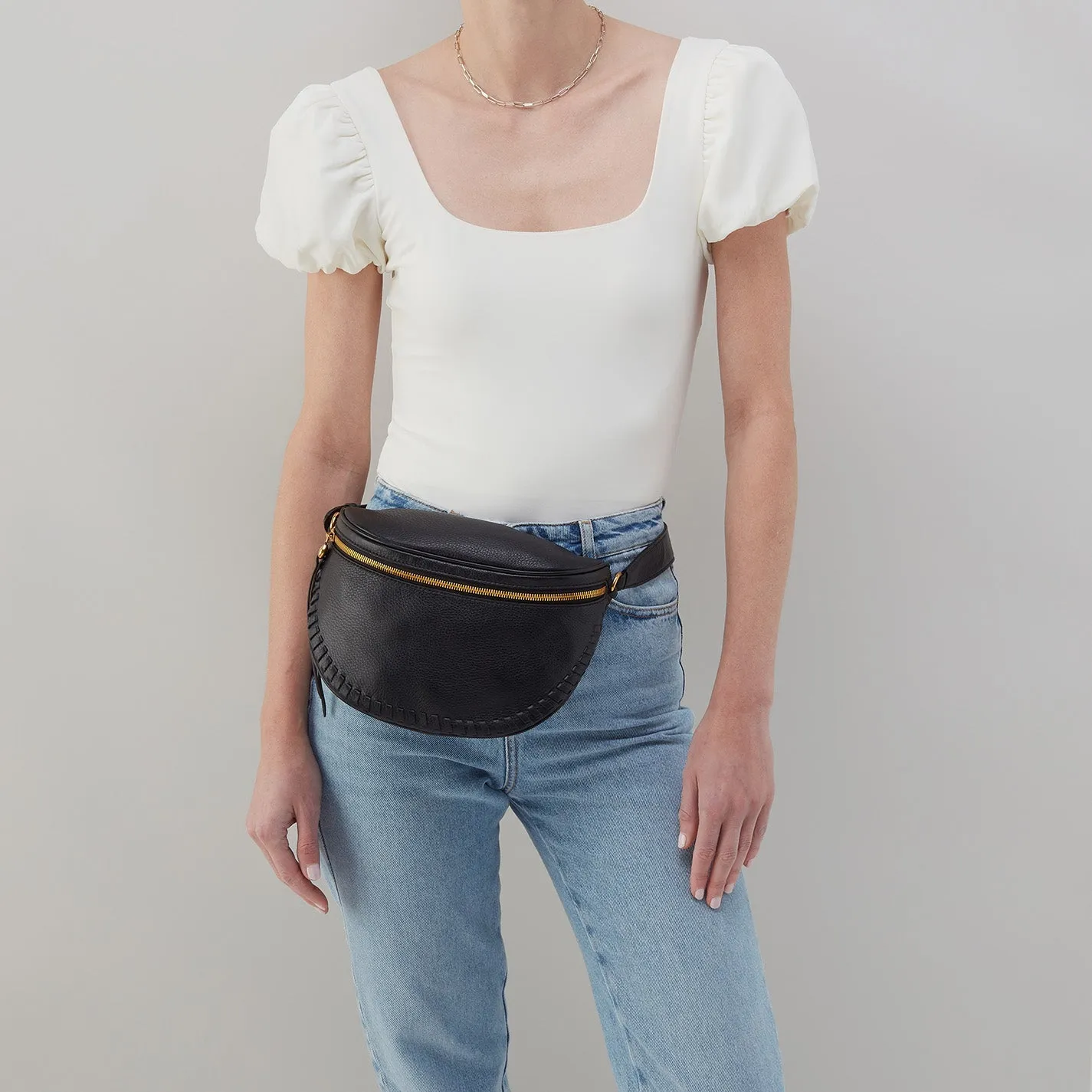 Juno Belt Bag In Pebbled Leather - Black sold by HOBO product image thumbnail 5