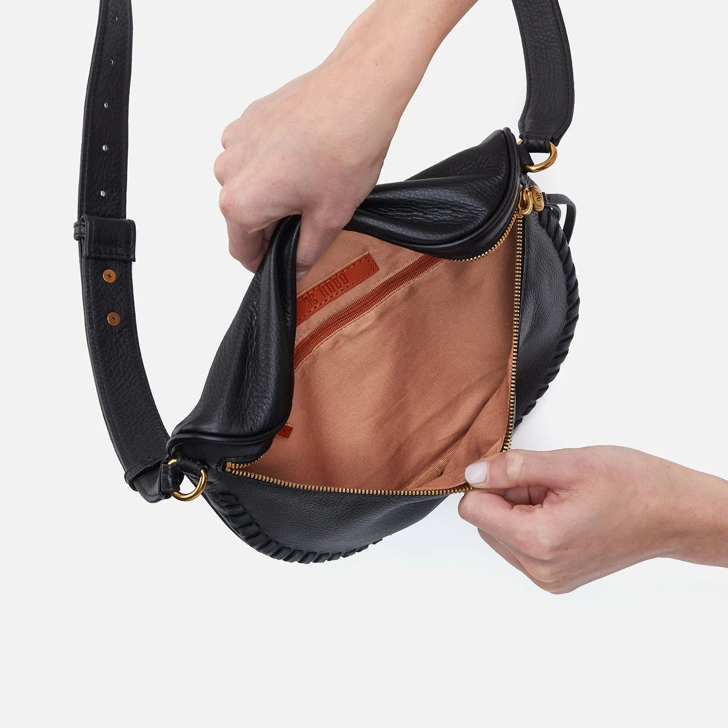 Juno Belt Bag In Pebbled Leather - Black sold by HOBO product image thumbnail 4