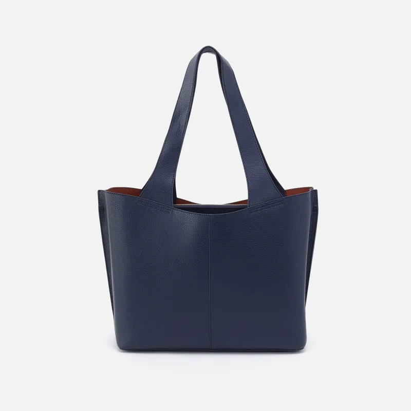 Vida Tote in Micro Pebbled Leather - Mood Indigo sold by HOBO