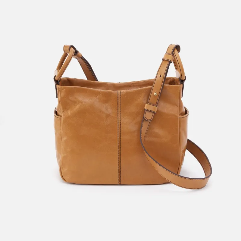 Sheila Crossbody In Polished Leather - Natural sold by HOBO