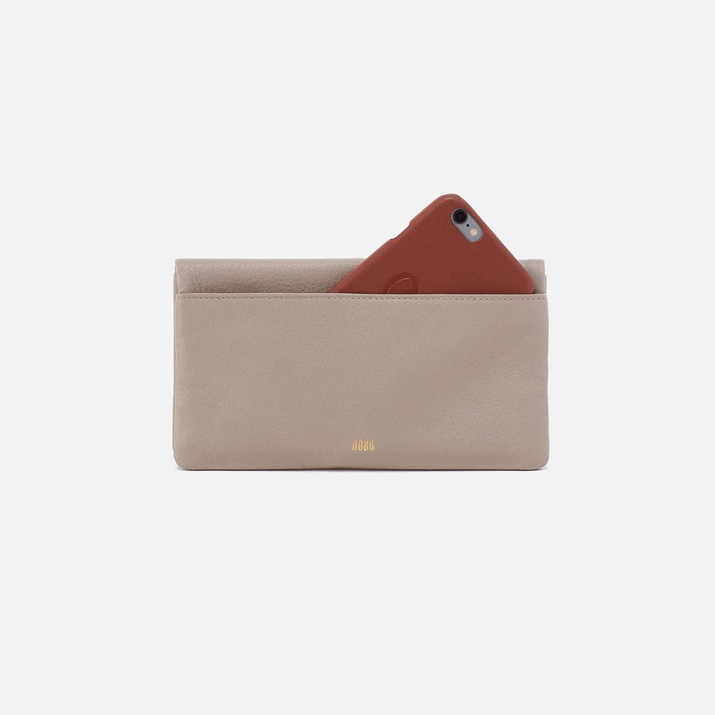 Lumen Continental Wallet in Pebbled Leather - Taupe sold by HOBO product image thumbnail 4