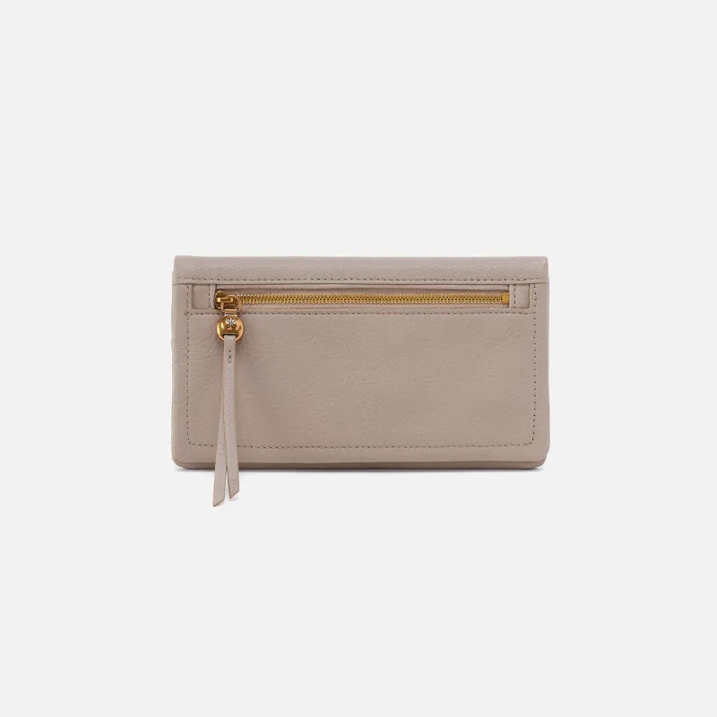 Lumen Continental Wallet in Pebbled Leather - Taupe sold by HOBO