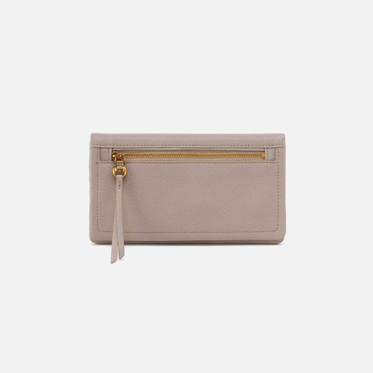 Lumen Continental Wallet in Pebbled Leather - Taupe sold by HOBO