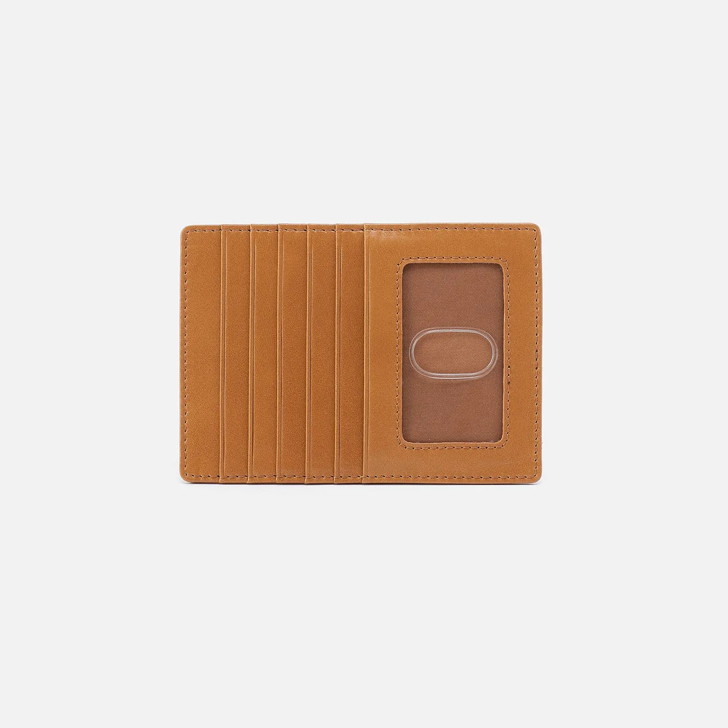Euro Slide Card Case in Polished Leather - Natural sold by HOBO