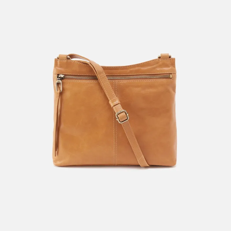 Cambel Crossbody In Polished Leather - Natural sold by HOBO