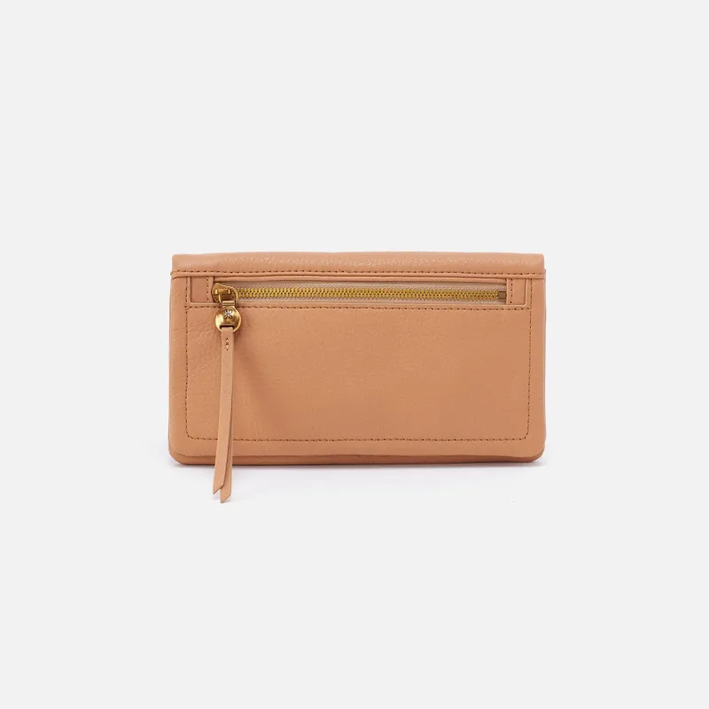Lumen Continental Wallet In Pebbled Leather - Sandstorm sold by HOBO