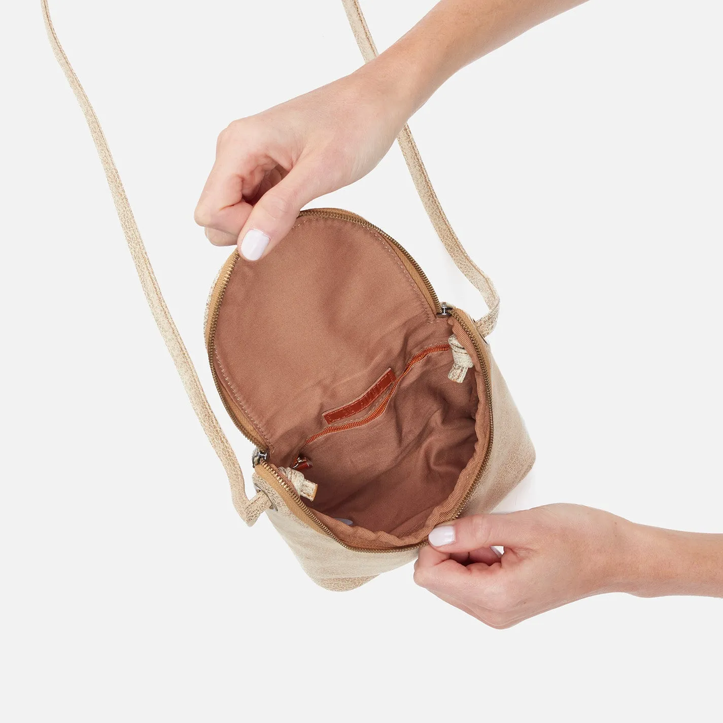 Fern Crossbody In Metallic Leather - Gold Leaf sold by HOBO product image thumbnail 3