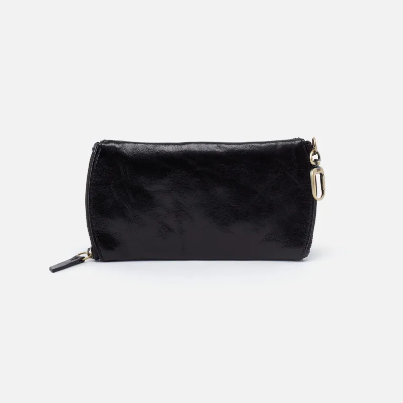 Spark Double Eyeglass Case In Polished Leather - Black sold by HOBO