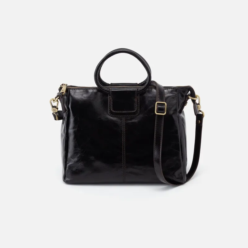 Sheila Medium Satchel In Polished Leather - Black sold by HOBO
