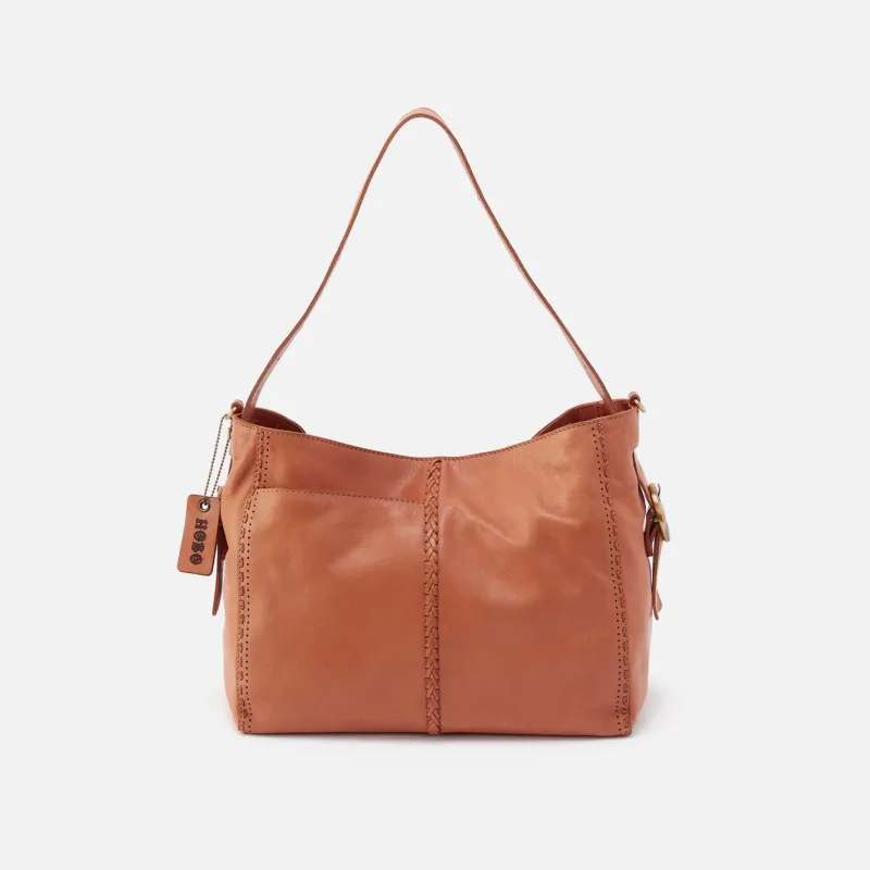Render Shoulder Bag In Washed Leather - Harvest Wheat made by HOBO