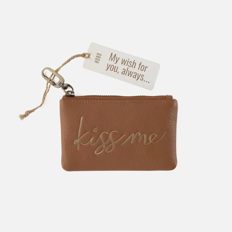 Sentiment Pouch in Pebbled Leather - Timber Brown sold by HOBO