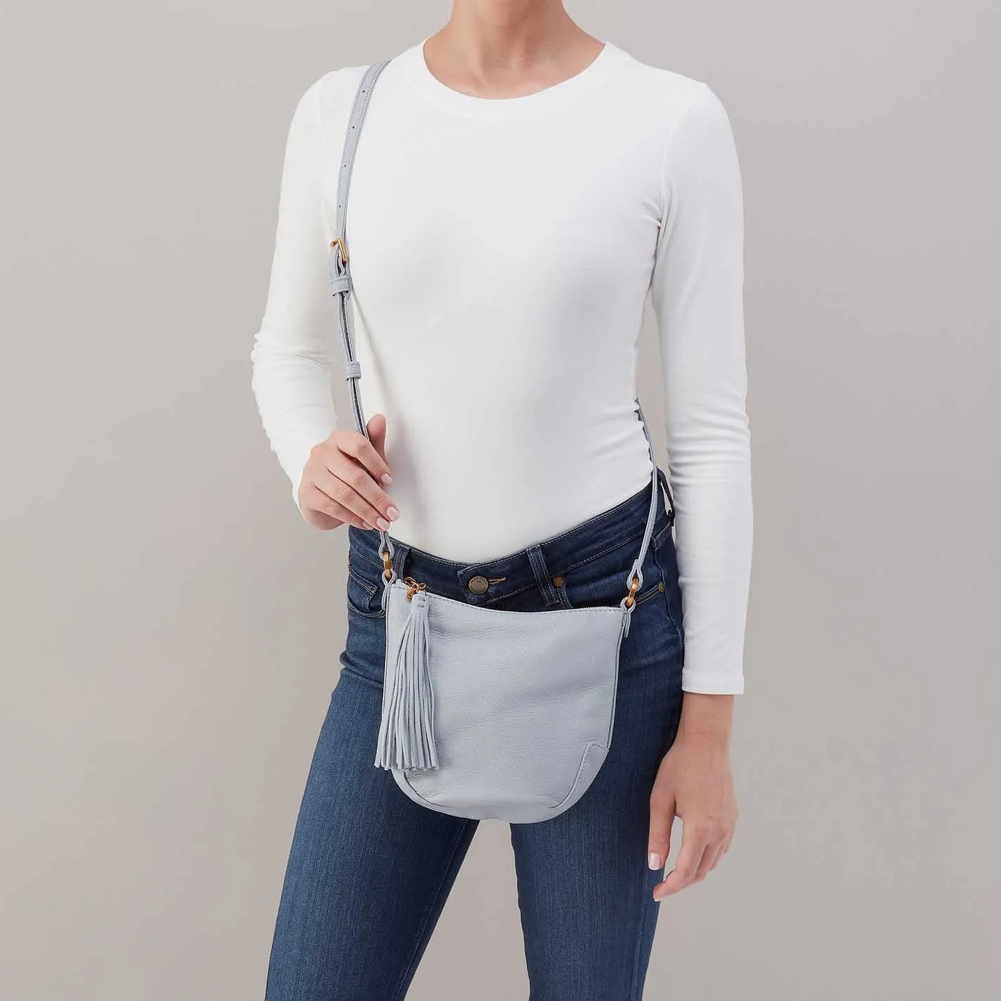 Lexi Crossbody in Pebbled Leather - Indigo Cloud sold by HOBO product image thumbnail 3