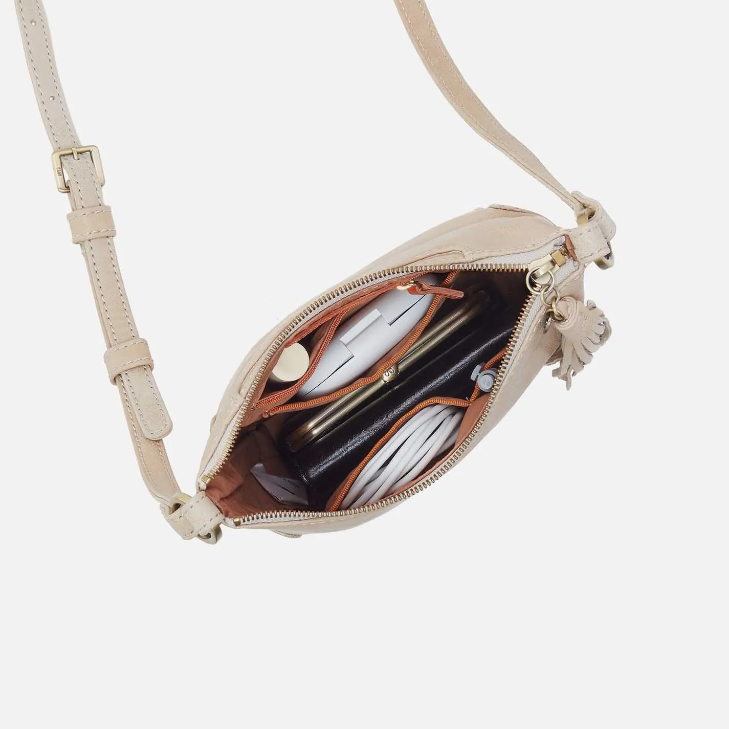 Lexi Crossbody in Buffed Leather - Frosted Pearl sold by HOBO product image thumbnail 4