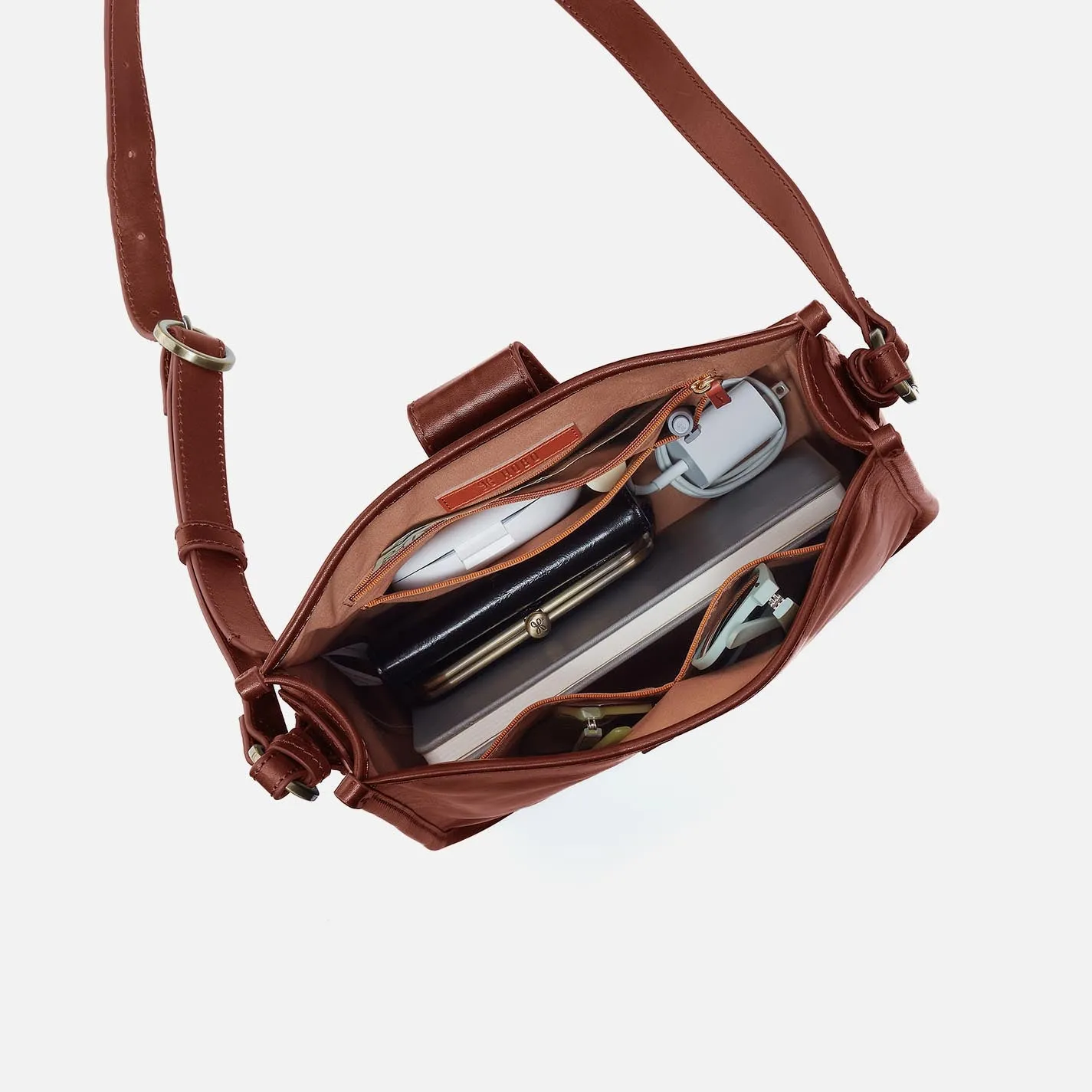 Expedition Medium Crossbody in Patina Leather - Pecan Ridge sold by HOBO product image thumbnail 4