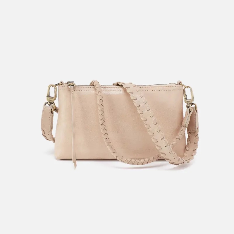 Darcy Crossbody in Buffed Leather - Frosted Pearl sold by HOBO