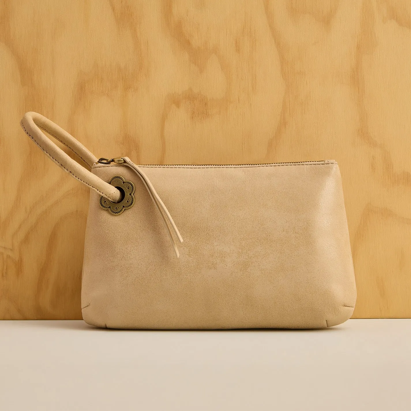 Daisy Daze Large Wristlet in Buffed Leather - Frosted Pearl sold by HOBO product image thumbnail 2