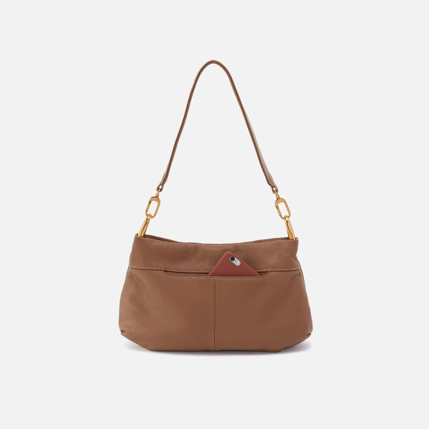 Advance Shoulder Bag in Pebbled Leather - Timber Brown sold by HOBO product image thumbnail 5
