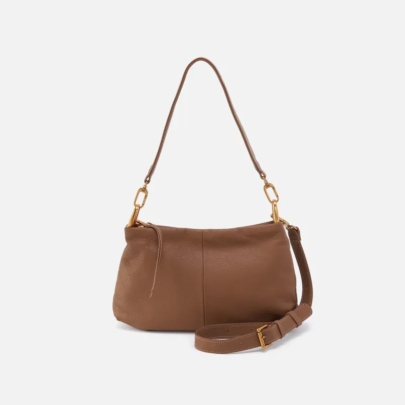 Advance Shoulder Bag in Pebbled Leather - Timber Brown sold by HOBO