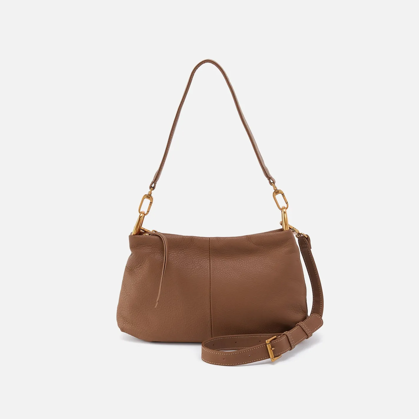 Advance Shoulder Bag in Pebbled Leather - Timber Brown sold by HOBO