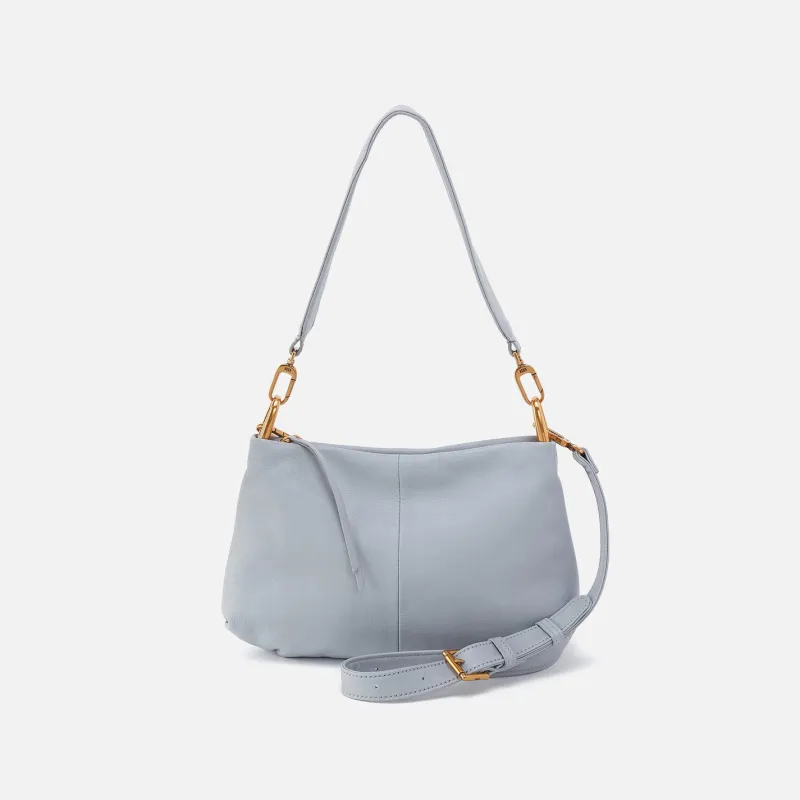 Advance Shoulder Bag in Pebbled Leather - Indigo Cloud sold by HOBO