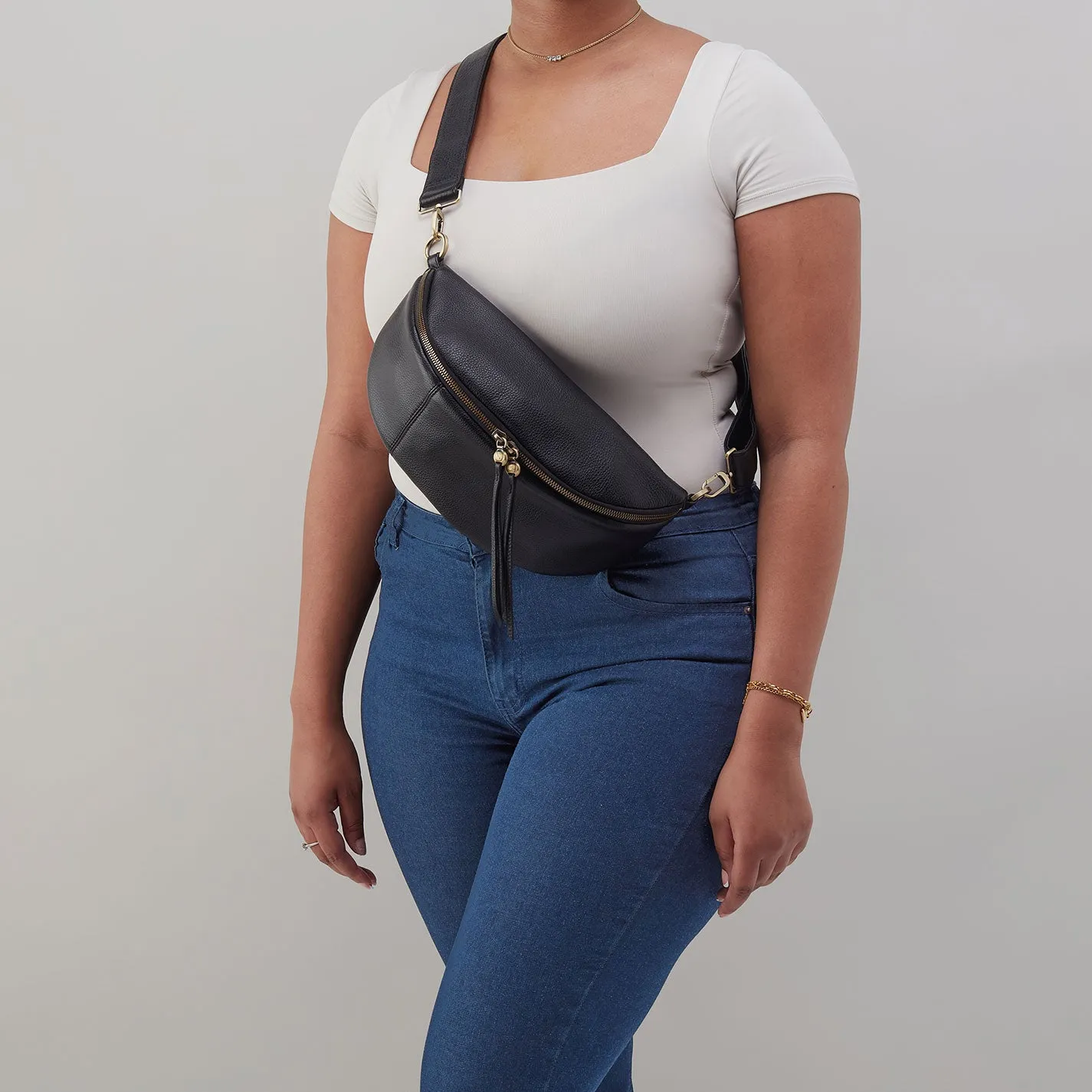 Hunter Medium Belt Bag In Pebbled Leather - Black sold by HOBO product image thumbnail 3