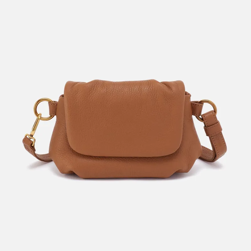 Harley Crossbody Sling In Pebbled Leather - Warm Honey sold by HOBO
