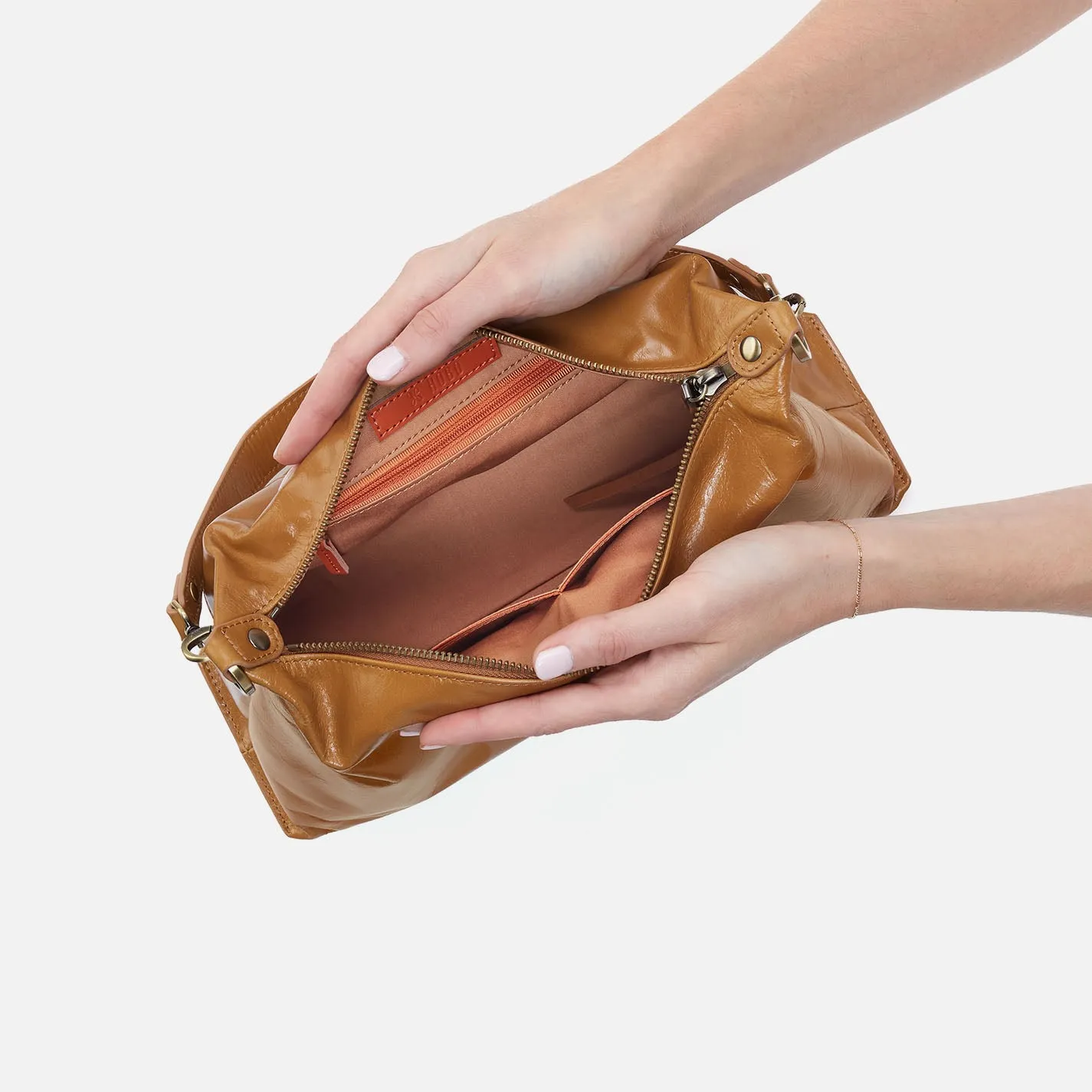 Avon Shoulder Bag In Polished Leather - Natural sold by HOBO product image thumbnail 4