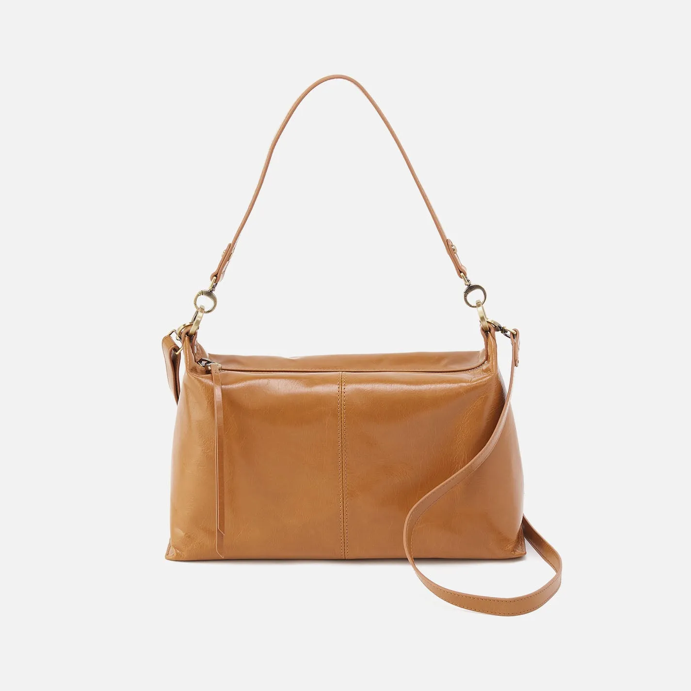Avon Shoulder Bag In Polished Leather - Natural sold by HOBO