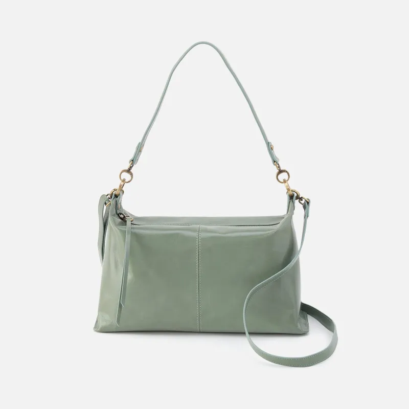 Avon Shoulder Bag In Polished Leather - Jade made by HOBO