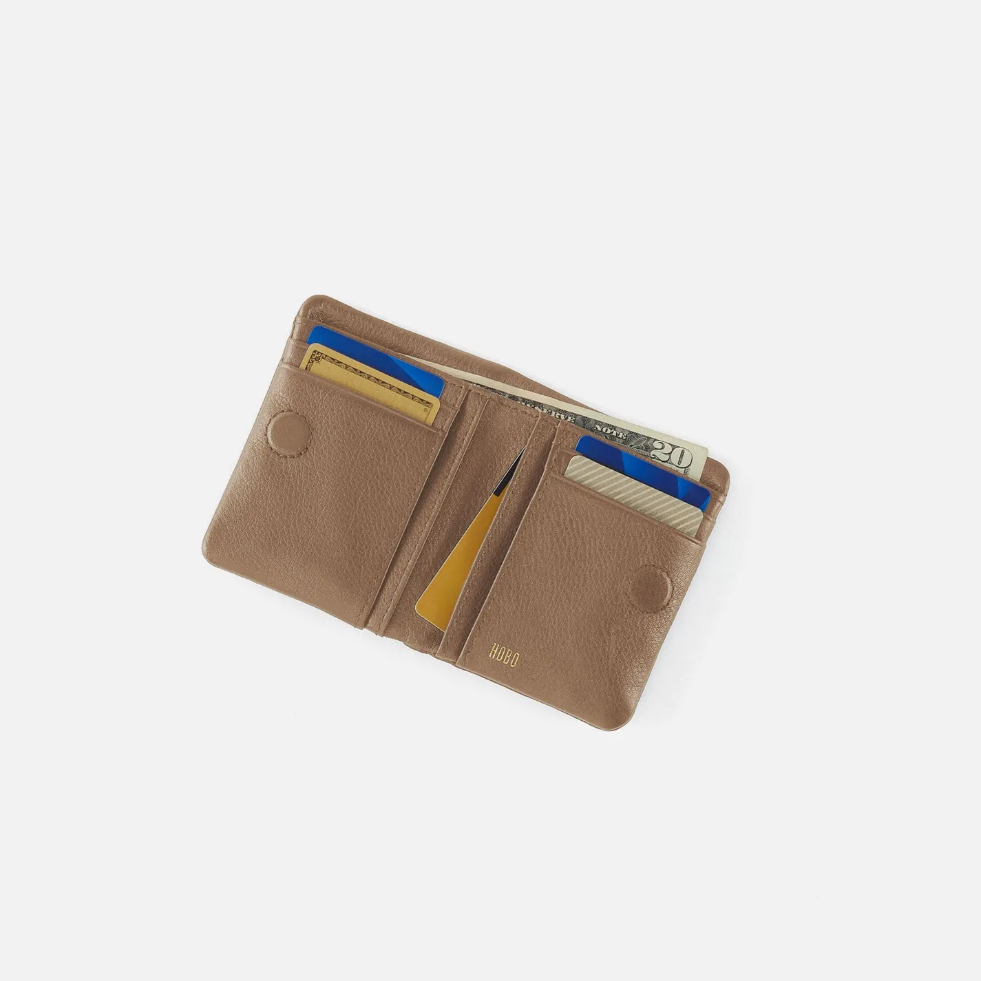Lumen Mini Wallet in Pebbled Leather - Cedar Sagebrush sold by HOBO product image thumbnail 2