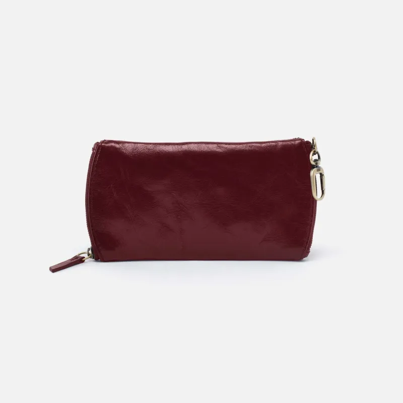 Spark Double Eyeglass Case in Polished Leather - Saddleberry sold by HOBO