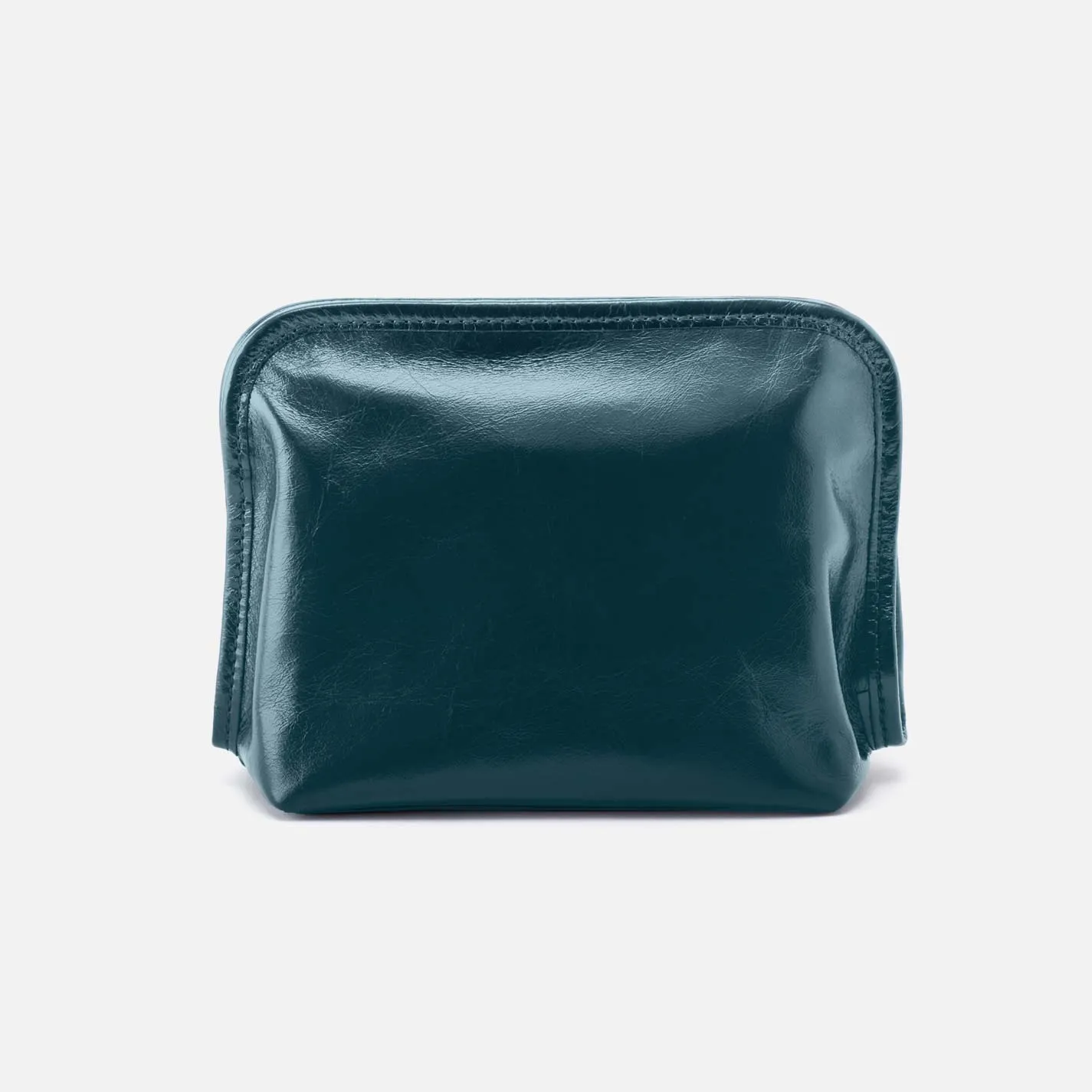 Beauty Cosmetic Pouch in Polished Leather - Wild Bluegrass sold by HOBO product image thumbnail 3