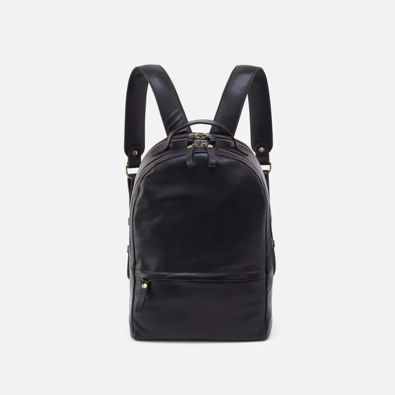 Maddox Backpack in Silk Napa Leather - Black sold by HOBO